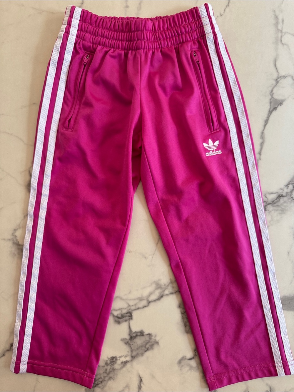 adidas Kids Original 3-Stripe Track Pants 5T • Vivid Lucid Fuchsia Pink